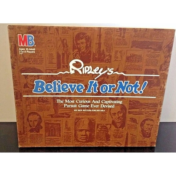 Milton Bradley Other - Vintage Ripley's Believe It or Not! Board Game by Milton Bradley 1984